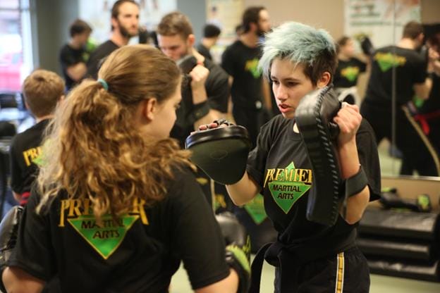 Two Teens training in martial arts